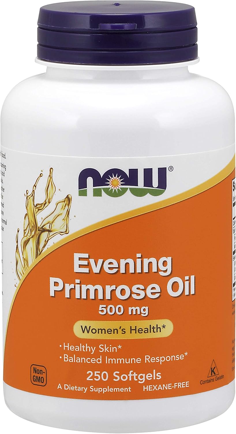 NOW Supplements, Evening Primrose Oil 500 mg with Naturally Occurring GLA (Gamma-Linolenic Acid), 250 Softgels: Health & Personal Care