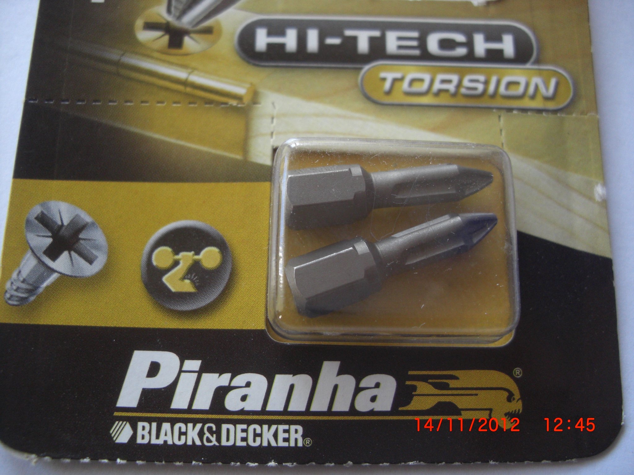 Piranha X62040-XJ PZ1 25mm Bit Screwdriver Torsion (2 Pieces)