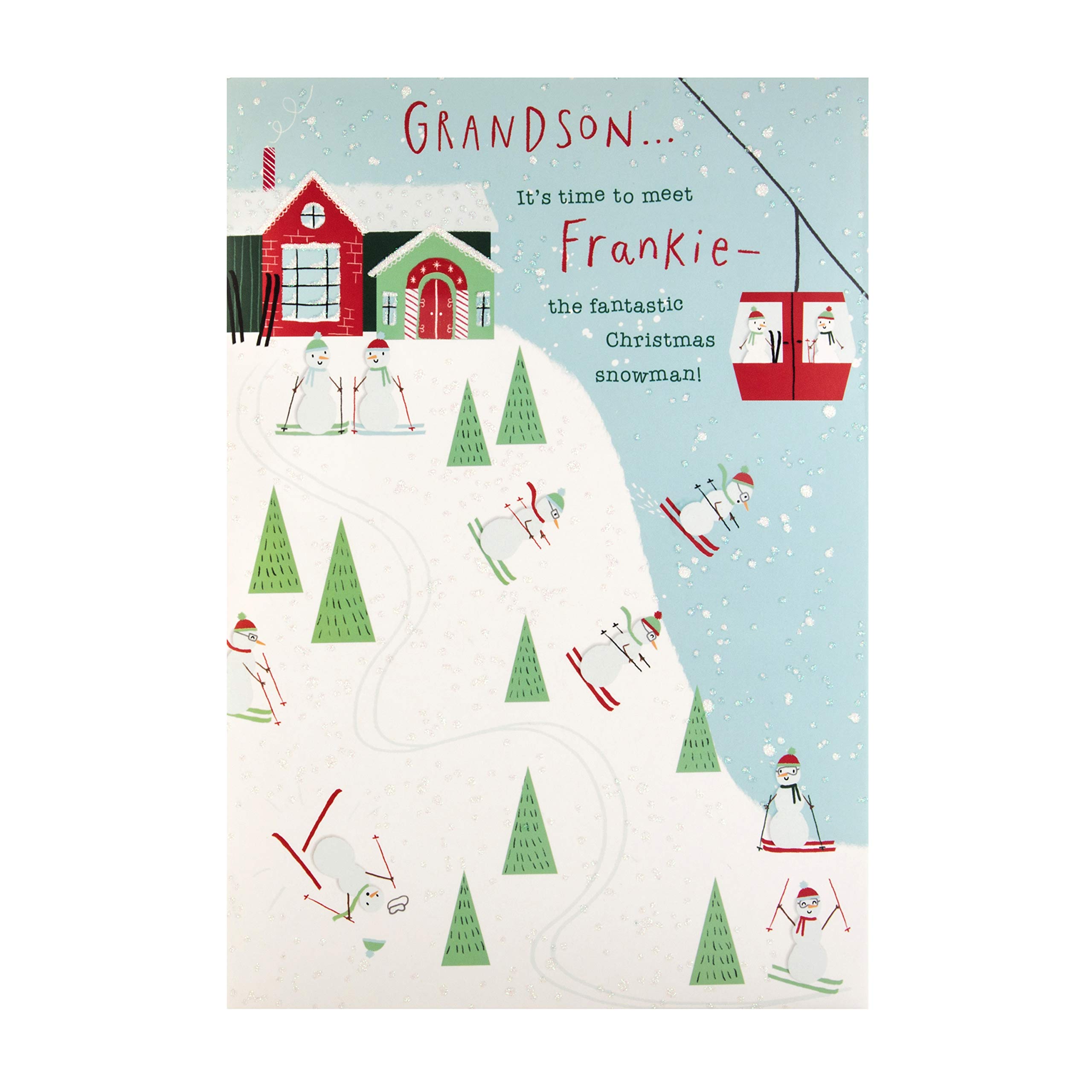 Christmas Card for Grandson from Hallmark - Make Your Own Snowman Activity Design