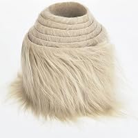 Beige Shaggy Plush Faux Fur Fabric Precut Strips Fluffy Fuzzy Craft Fur for Gnomes Beard Hair Cosplay Costume Dwarf…
