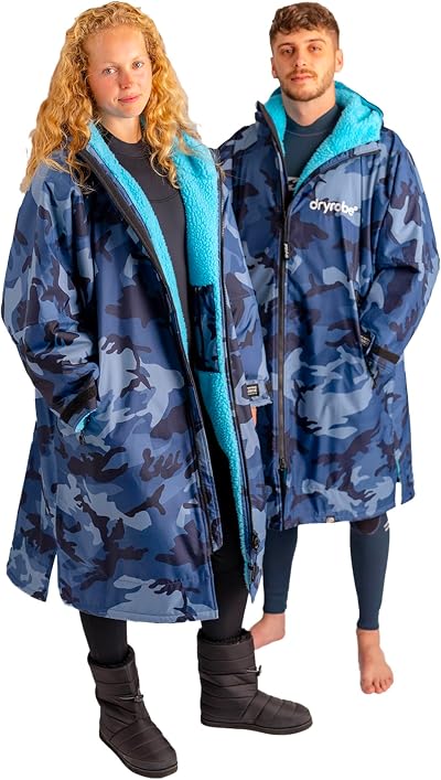 Dryrobe Advance The Original Long Sleeve Waterproof Changing Robe Blue Camo
