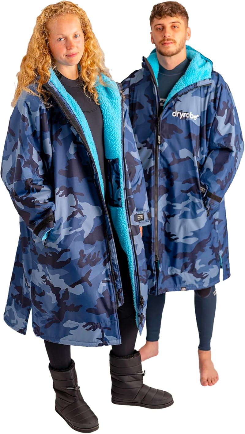 Dryrobe Advance The Original Long Sleeve Waterproof Changing Robe Blue Camo