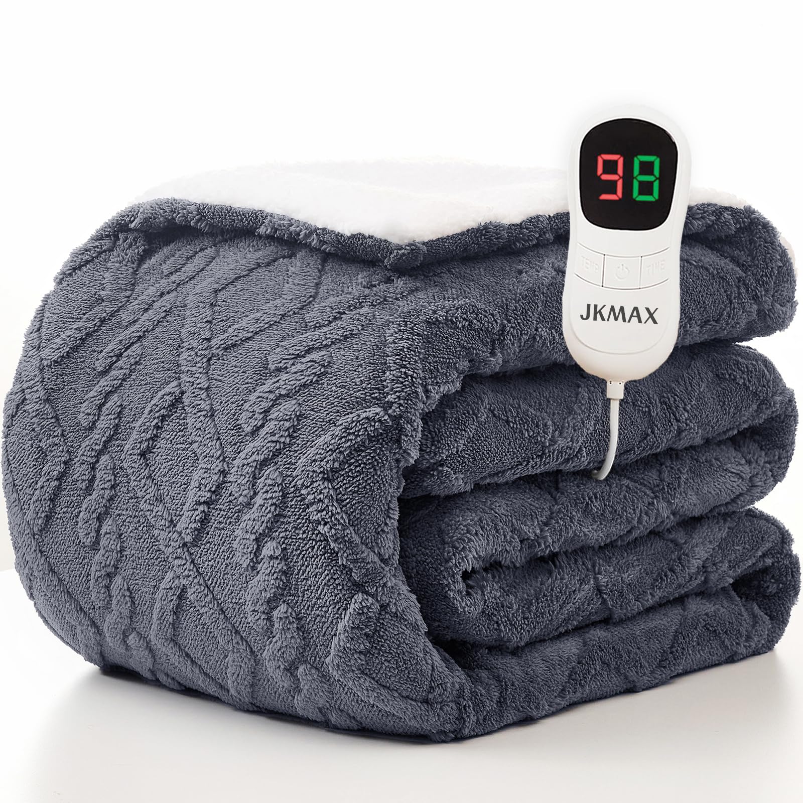Photo 1 of ***SIMILAR*** JKMAX Heated Blanket Full Size - Premium Soft Heating Electric Blanket, Fast Heating with 10 Heating Settings, 5 Time Settings, Machine Washable - Perfect for Winter & Cold Nights (72"x84", Grey)