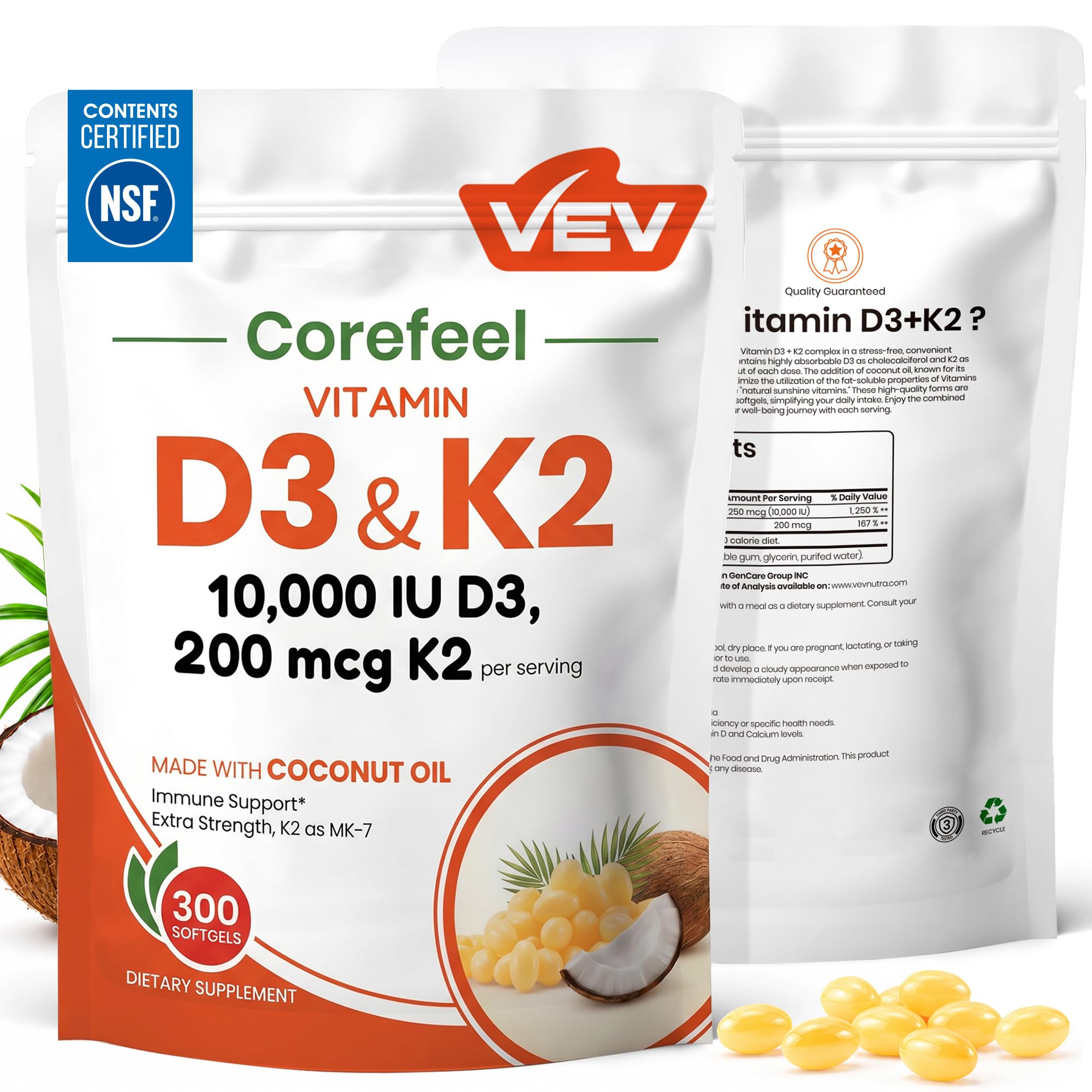 Vitamin D3 10000 IU + K2