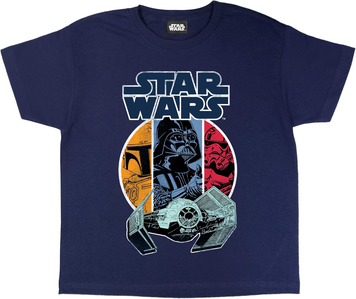 Star Wars Vader and Boba Fett Boys TShirt Official Merchandise