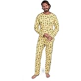 Leveret Mens Pajamas Loose Fitted 2 Piece Pajama Set 100% Cotton (Size Small-XX-Large)