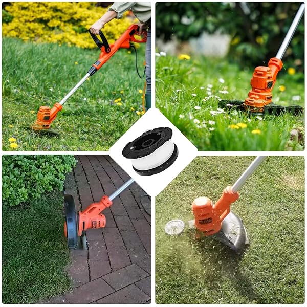 A ANLEOLIFE 18 PACK AF-100 WEED EATER LINE SPOOL FOR BLACK+DECKER STRING TRIMMERS, 30FT 0.065″ AUTO-FEED REPLACEMENT SPOOLS(15 SPOOLS+ 3 CAPS+ 3 SPRINGS)