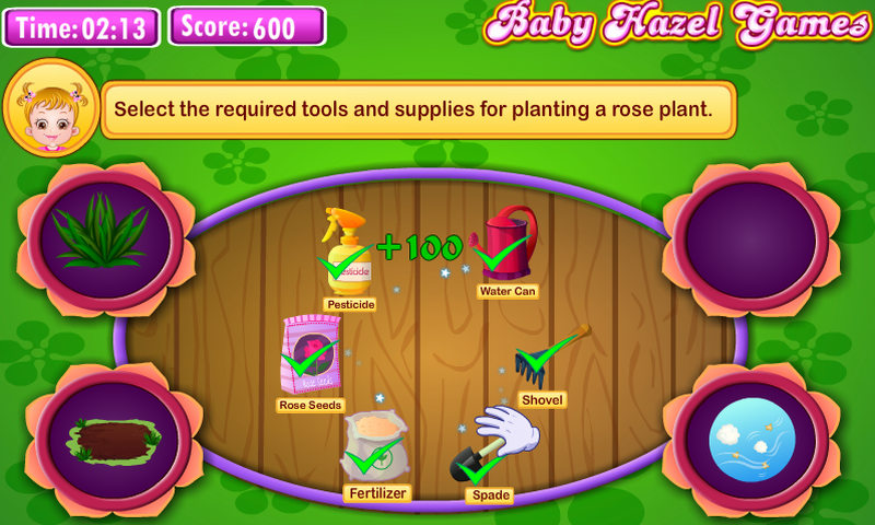 Baby Hazel Gardening Time