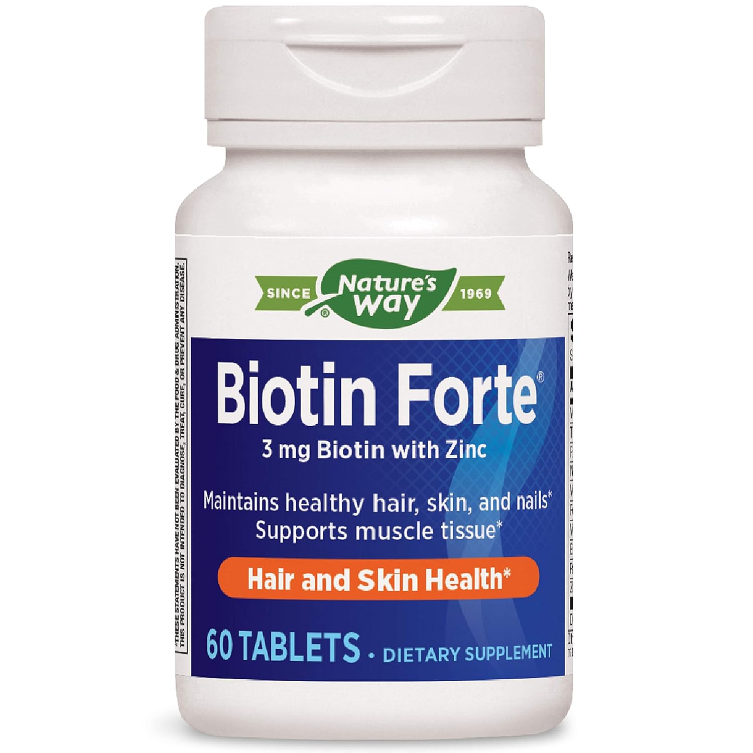Natures Way Biotin Forte 3mg with Zinc (Packaging May Vary)