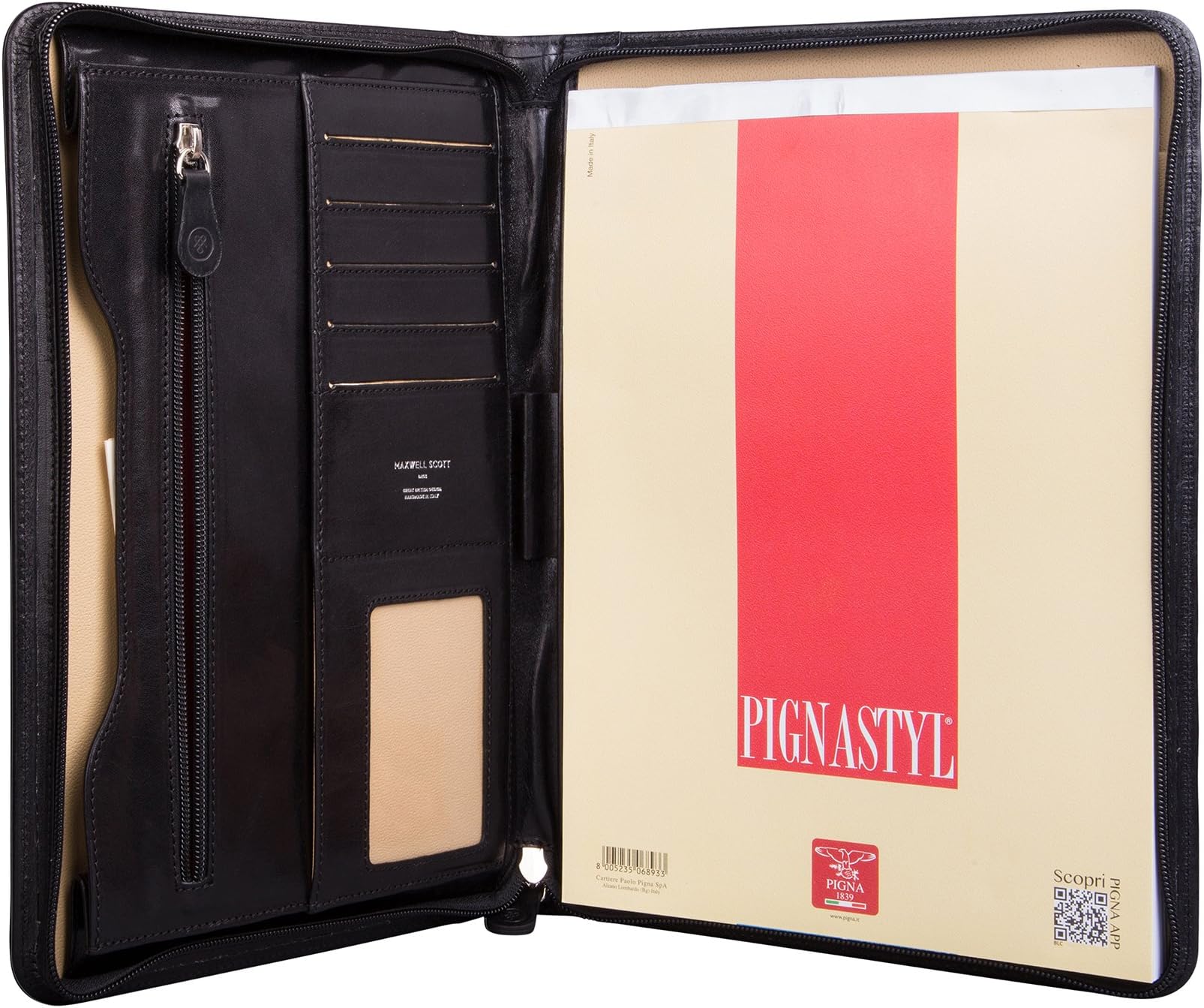 Maxwell-Scott Men's Leather Portfolio - Dimaro