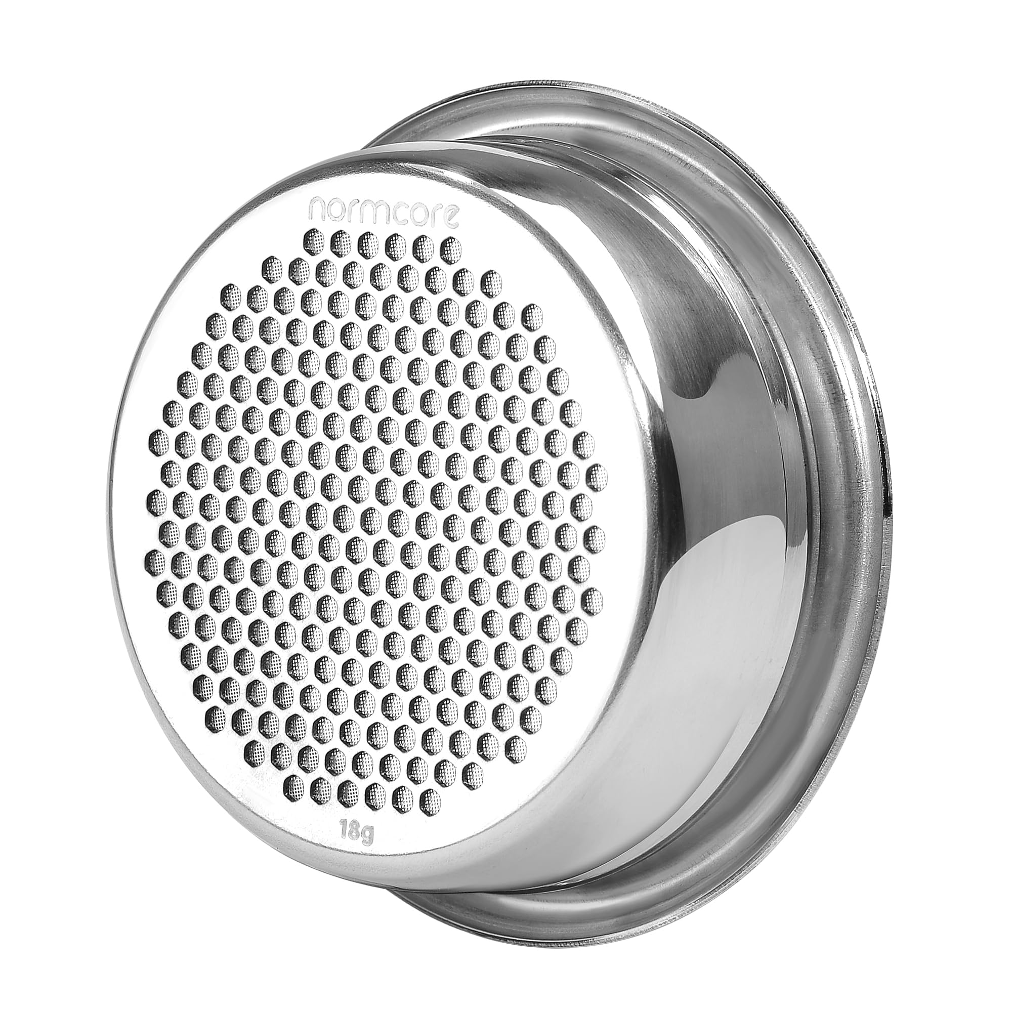 Photo 1 of Normcore 58mm Precision High Extraction Basket, 18g Micro Sieve Filter Basket, Double Layer Portafilter Basket, 304 Stainless Steel, 0.8mm Thickness, Comes with a 58.5mm Puck Screen, 18 Gram