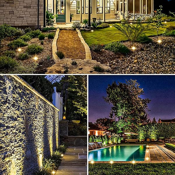 YIOVVOM 3W LED LOW VOLTAGE LANDSCAPE LIGHTS WELL LIGHTS 12V-24V IN GROUND LIGHTS IP67 WATERPROOF LED LANDSCAPE LIGHTING FOR FLOOR DRIVEWAY DECK STEP GARDEN LIGHTS OUTDOOR SET OF 12 WARM WHITE