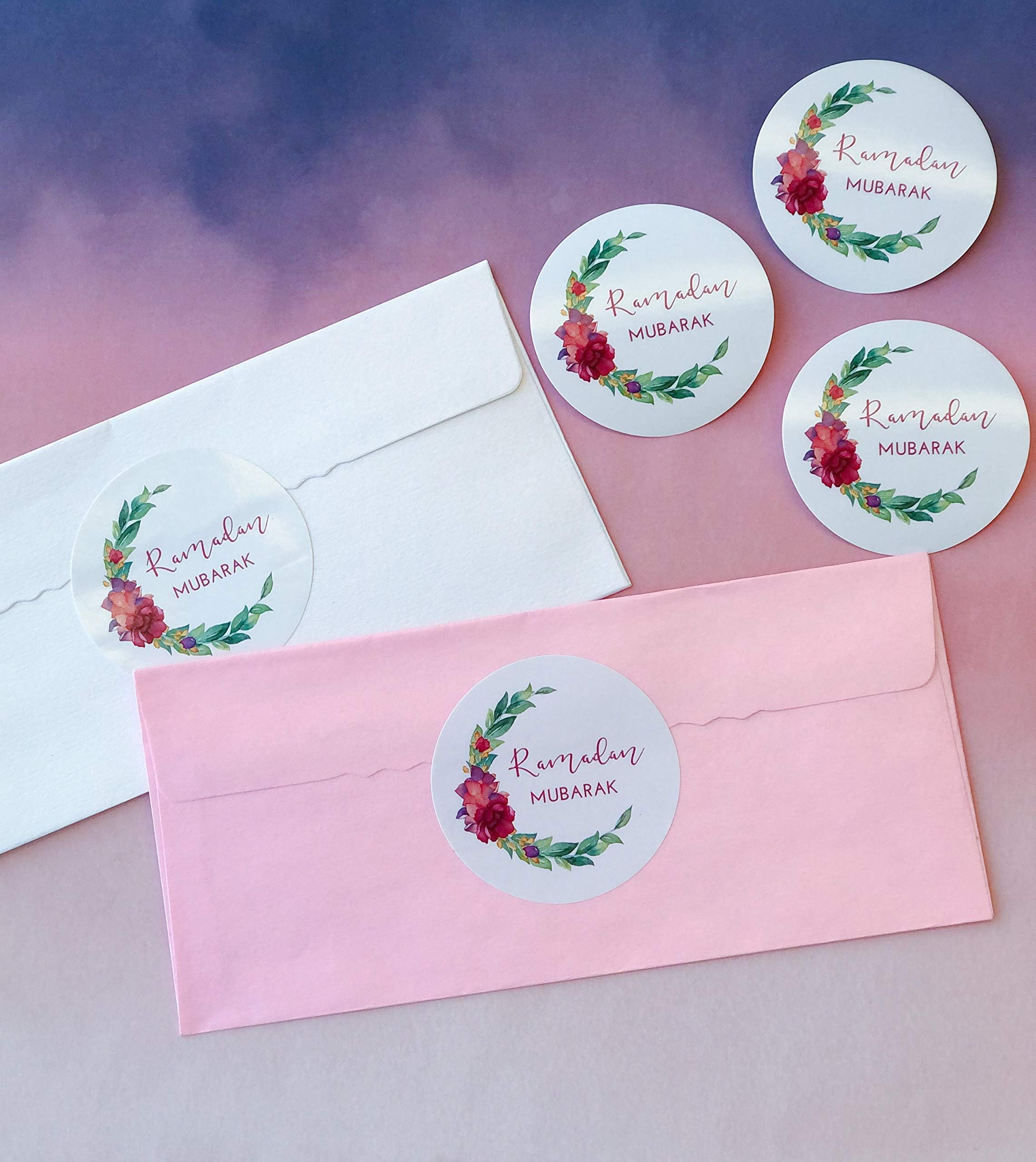 Set of 25 Ramadan Mubarak stickers, Ramadan party favors, Ramadan gifts