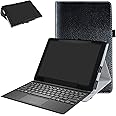Dell Latitude 5285 Case,Mama Mouth PU Leather Folio Stand Cover for 12.3" Dell Latitude 5285 (12.3 Inch HD IPS Touch) 2in1 Laptop,Black