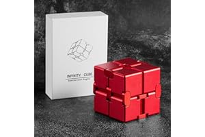 YAGNIE Metal Infinity Fidget Cube Toy for Adults,Cool Home Office Classroom Traval Desk Gadgets Gifts for ADHD ADD Autism and Stress Anxiety Relief.