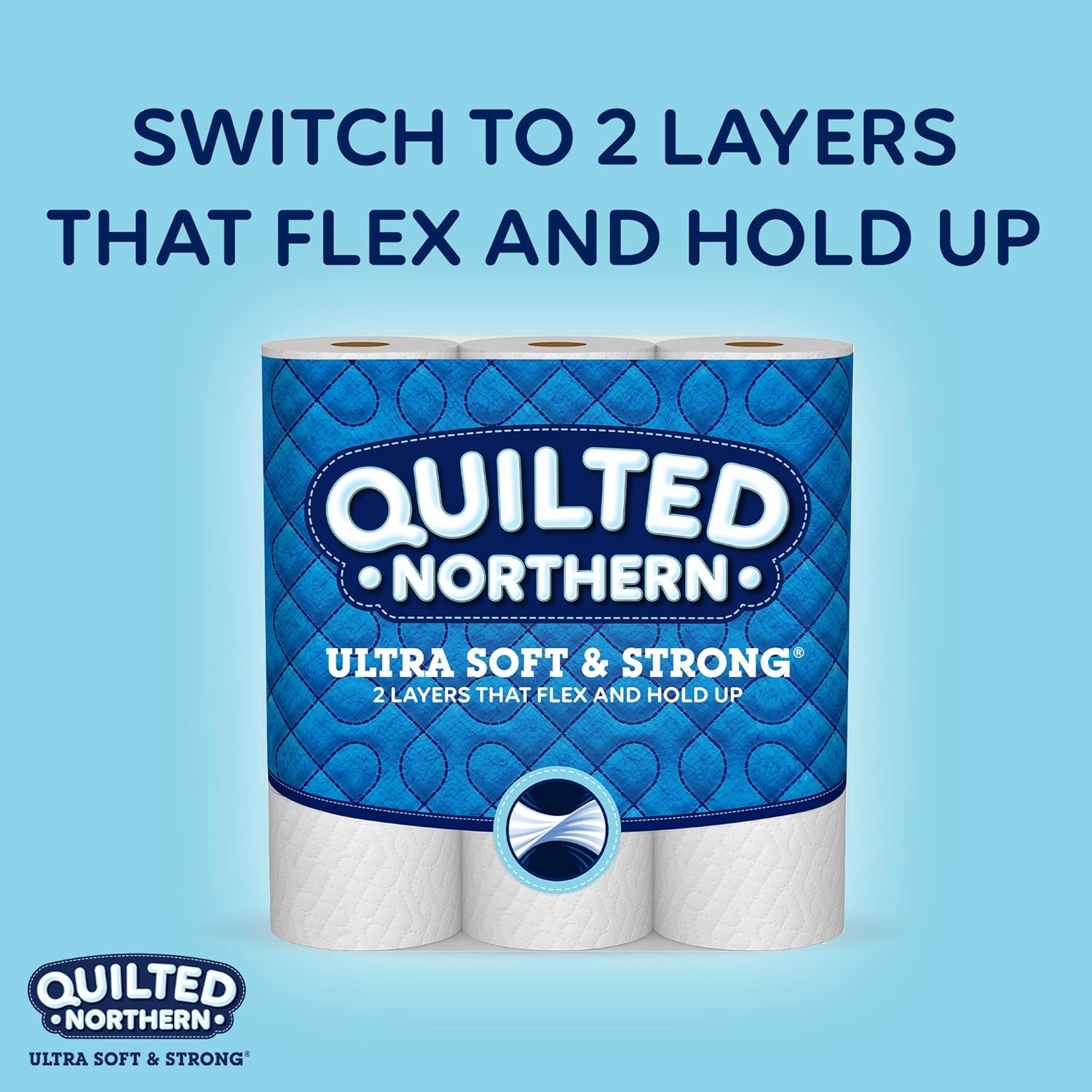 Quilted Northern Ultra Soft & Strong Toilet Paper, 24 Supreme Rolls, 340 2-Ply Sheets Per Roll: Health & Personal Care