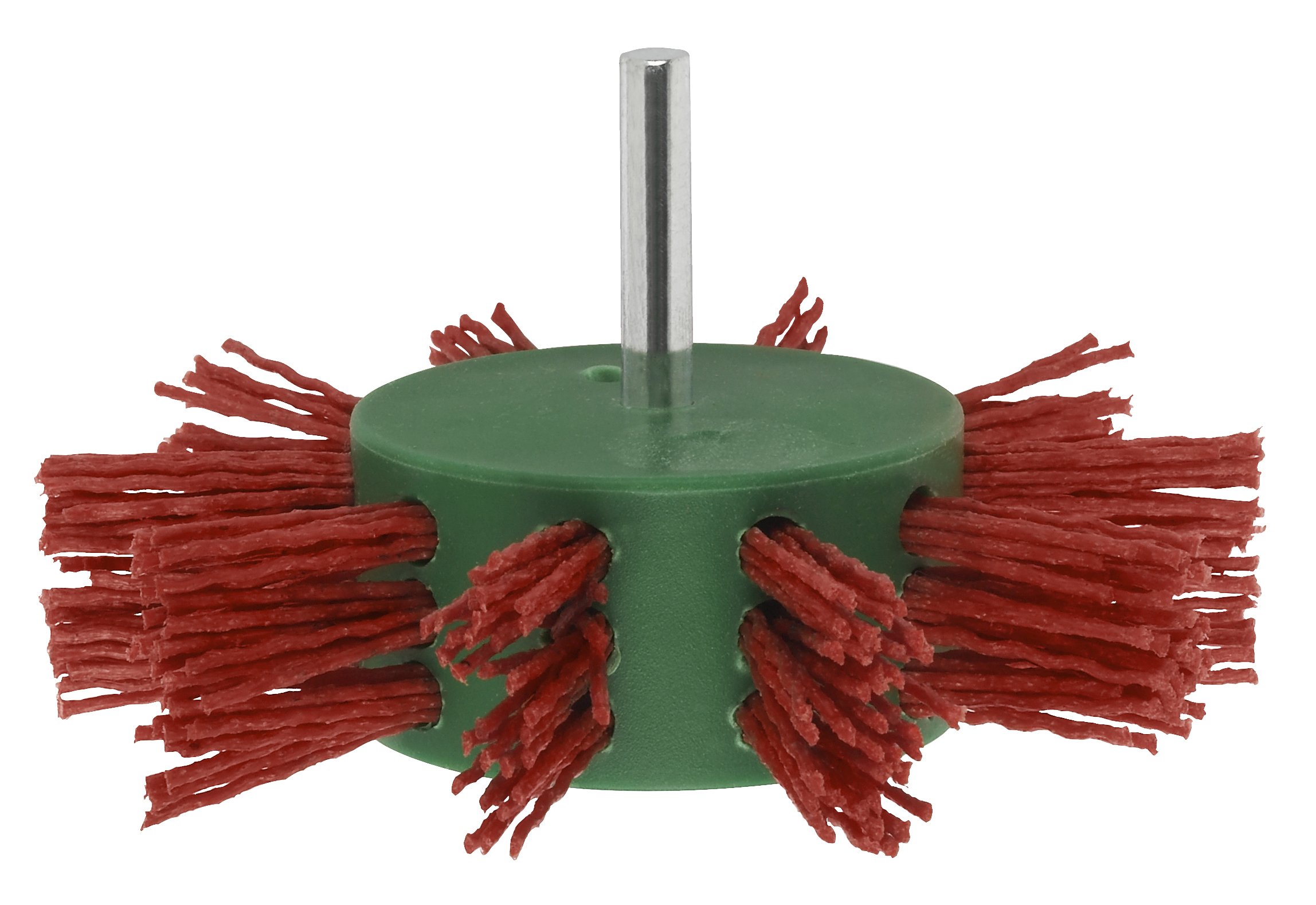 Bosch 2609256543 6 x 100mm Flap Brush Nylon Wire with Aluminium Oxide K80 Sic-Coated Shank