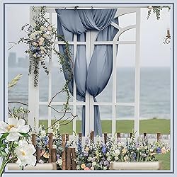 Horbaunal Dusty Blue Chiffon Fabric by The Yard, 1