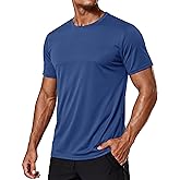 TACVASEN Mens Workout Athletic Shirts Dry Fit T-Shirts Rash Guard UPF 50+ Moisture Wicking Swim Shirts Running Gym Tee