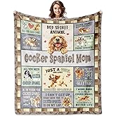 Ucuxuov Cocker Spaniel Gifts for Women, Cocker Spaniel Blanket 60''x50'', Cocker Spaniels Gifts for Dog Mom, Cocker Spaniels Dog Gift for Owners Lovers Decorations for Mothers Day Christmas Birthday