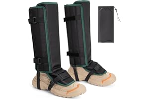 NIFUYOP Snake Gaiters Leg Guards, Snakeproof Gaiters for Hiking Men Women Lower Legs, Adjustable Snake Bite Protective Upgrad