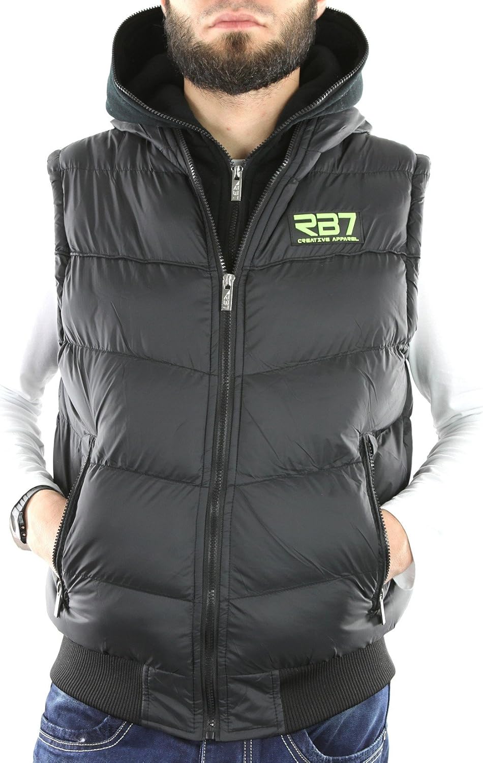 Rivaldi Nido_MenBK Man's armless Jacket, Blouse Nido Black Black