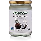 GOURMAZIA - Organic Extra Virgin Coconut Oil, Unrefined Cold Pressed Plant Based, Ultra Pure Non-GMO, Gluten Free USDA Certif