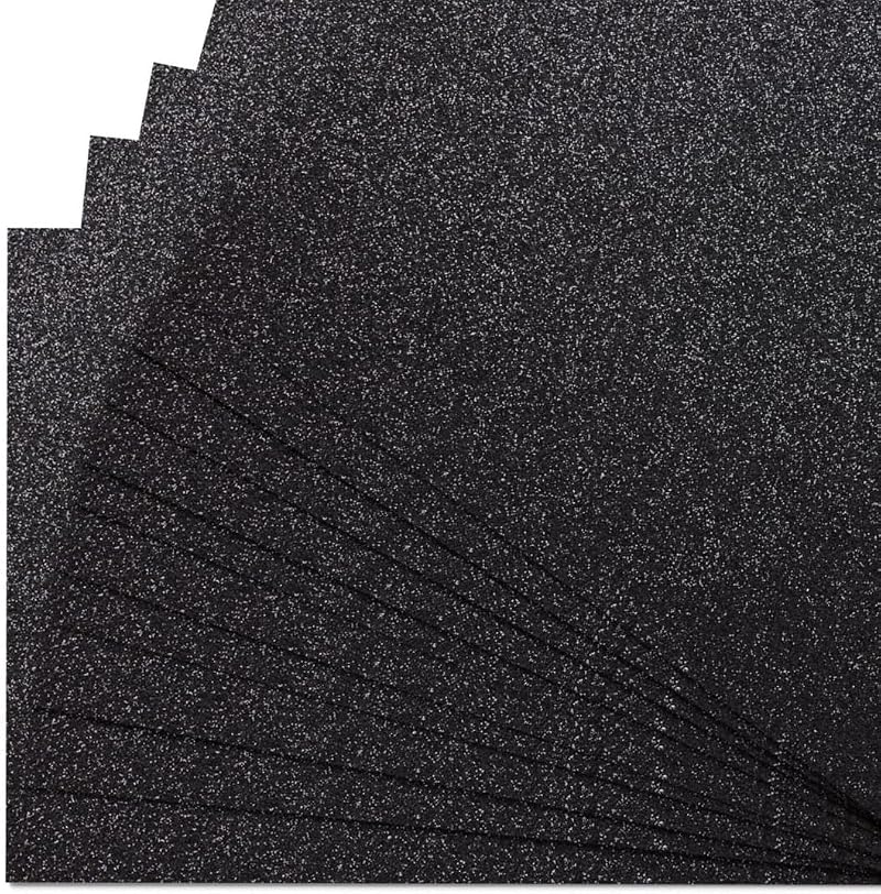 Springboard Supplies Black Glitter Card Sheets A4 10-Pack 290gsm