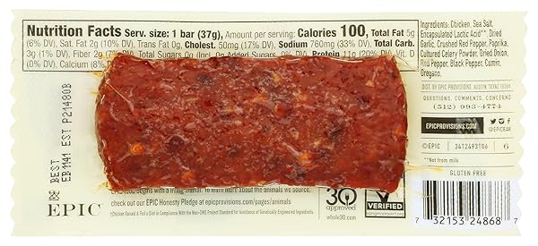 EPIC PROVISIONS CHICKEN SRIRACHA BAR, 1.3 OZ