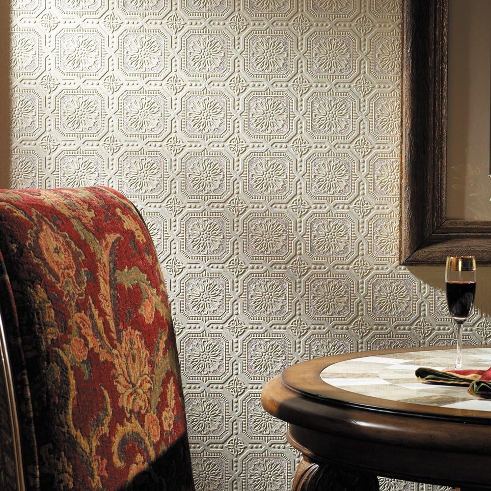 Super Fresco Small Squares Wallpaper, White, 52 x 1000 cm - Image 4