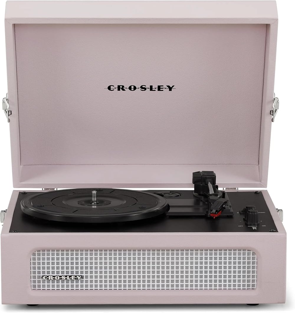 Crosley Voyager Portable Turntable Amethyst 3-Speed Bluetooth Suitcase Vinyl