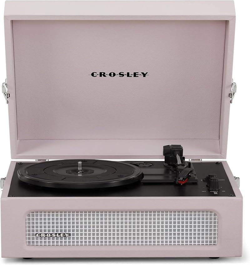 Crosley Voyager Portable Turntable Amethyst 3-Speed Bluetooth Suitcase Vinyl