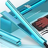 Bekind Apex 2-in-1 Hair Straightener Flat Iron | 1“ 460°F Straightener & Curler for All Hairstyles | UltraSmooth Tech | 15s Fast Heating & Temp Memory | Gift Set for Girls Women (Crystal Blue)