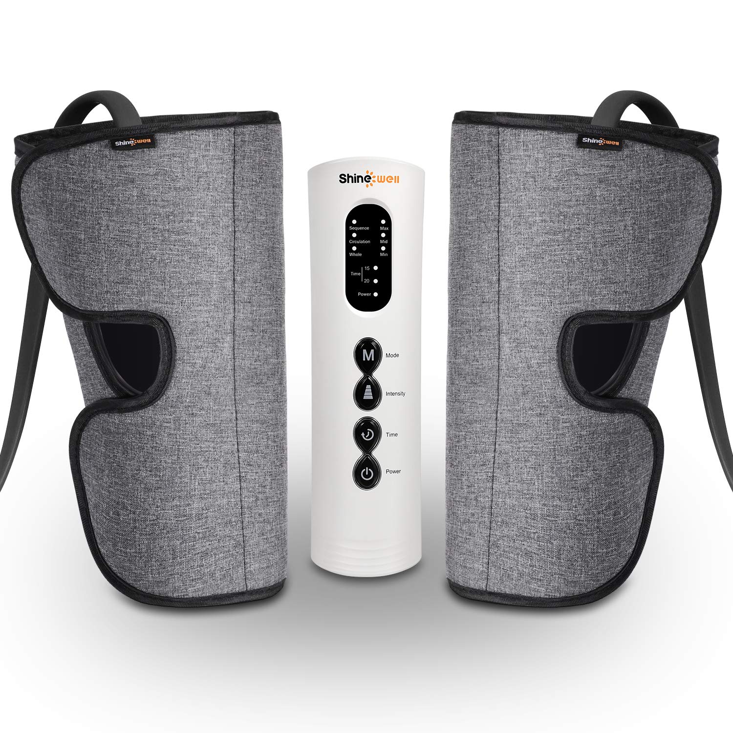 Shine Well Leg Massager for Circulation Air Compression Massage for Calf Helpful for Muscles Relaxation with Handheld Controller