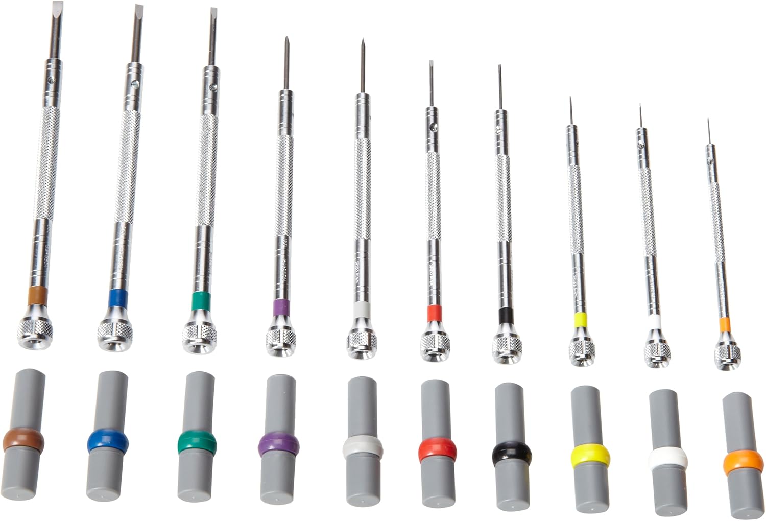 Bergeon 55-606 30009 Set of 9 Screwdrivers with 9 Tubes with Spare Blades in Wooden Box Watch Repair Kit: Watches