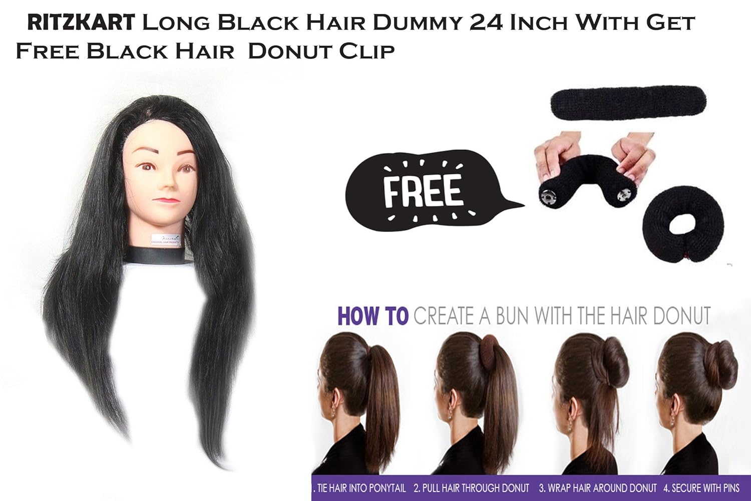 Buy Ritzkart Black Hair Practice Dummy For Trainer 24inc Get Free