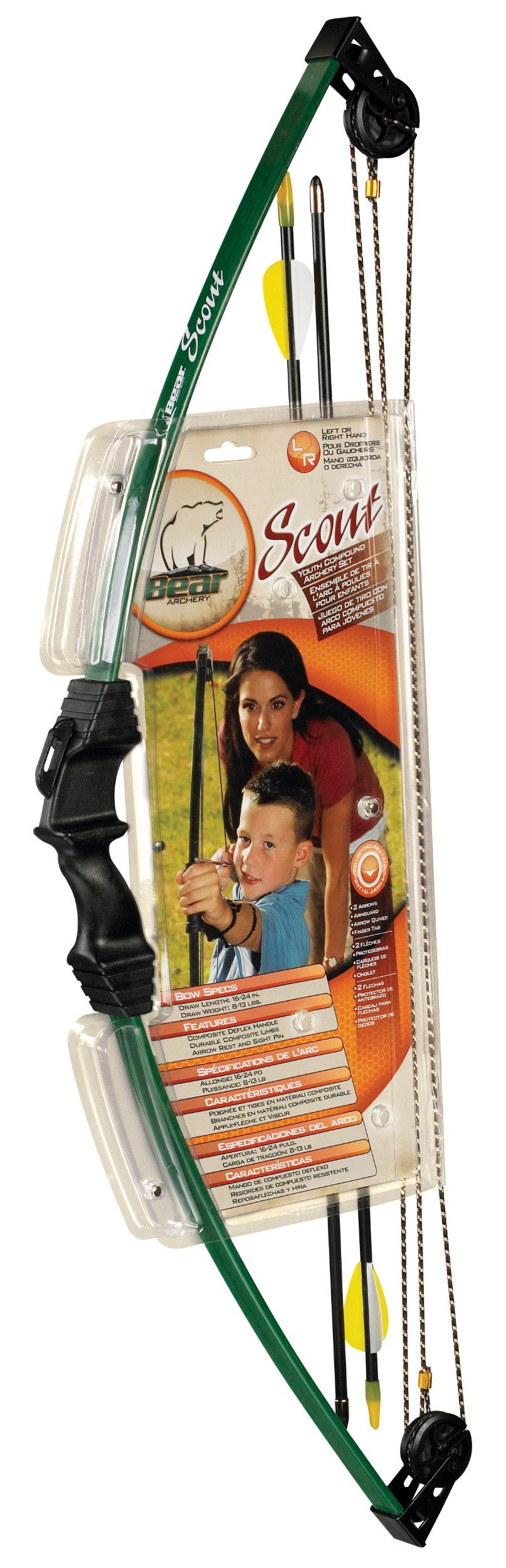 Bear Archery Scout Bow Arrow Set Left and Right Hand Shooters Youth