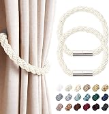 Pretty Jolly 2 Pack Magnetic Curtain Tiebacks Creamy White Modern Drape