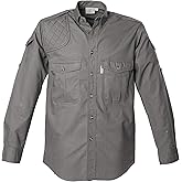 Tag Safari Shooter Shirt for Men Long Sleeve, 100% Cotton, Sun Protection for Outdoor Adventures