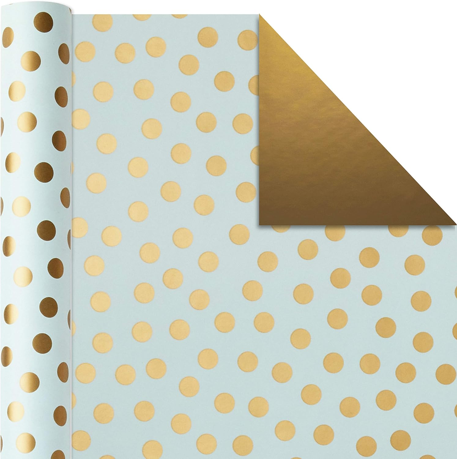 Hallmark All Occasion Reversible Wrapping Paper (Modern Metallics, Pack of 3, 120 sq. ft. ttl.) for Mothers Day, Birthdays, Bridal Showers, Baby Showers, Valentines Day and More: Kitchen & Dining