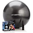 DYNAPRO Exercise Ball – Extra Thick Eco-Friendly & Anti-Burst Material Supports over 2200lbs, Stability Ball for Home, Yoga, Gym Ball, Birthing Ball, Physio Ball, Swiss Ball, Physical Therapy or Pregnancy