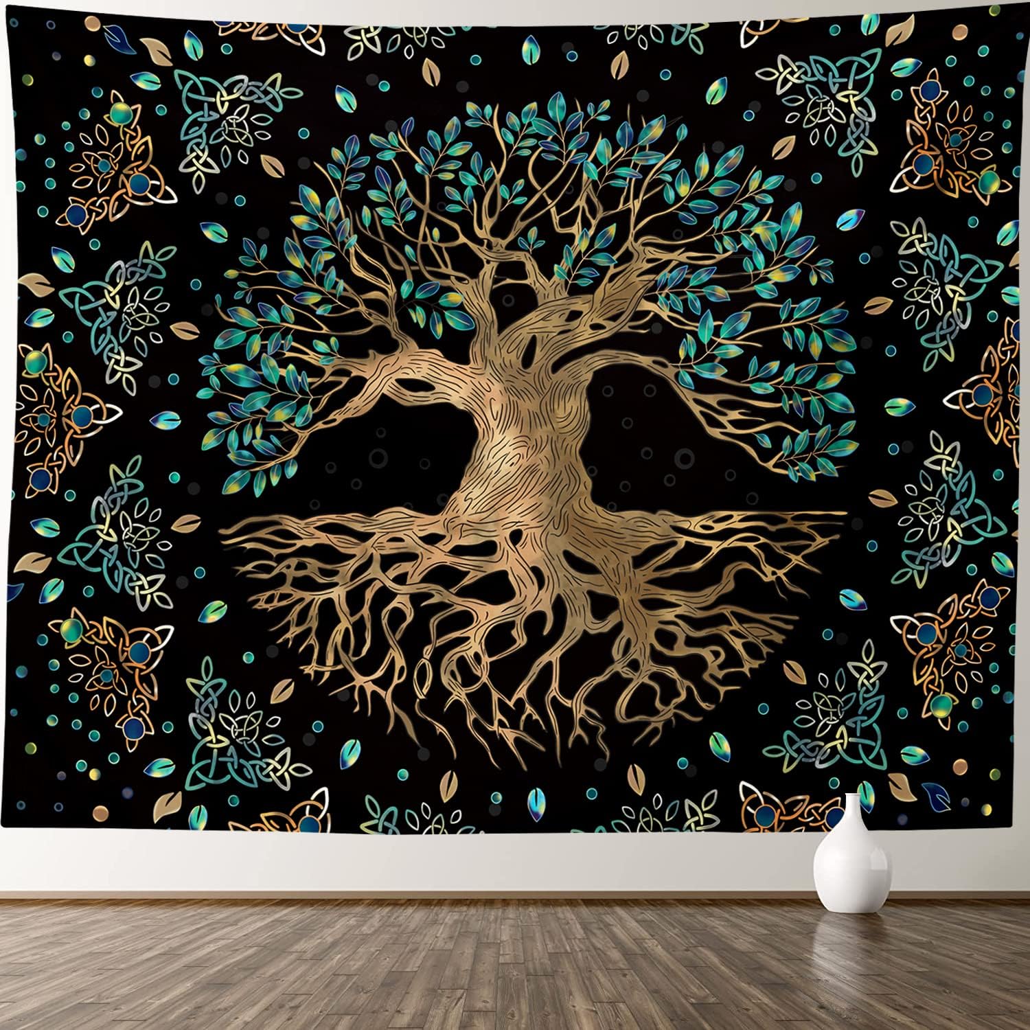 Tapestries - XGXL Life Tree Tapestry Wall Hanging - Bohemian Hippie Wishing Tree Tapestries Psychedelic Wall Carpet Mystic Aesthetic Wall Tapestry for Living Room Bedroom