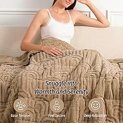 Wemore Jacquard Fleece Weighted Blanket Queen Size