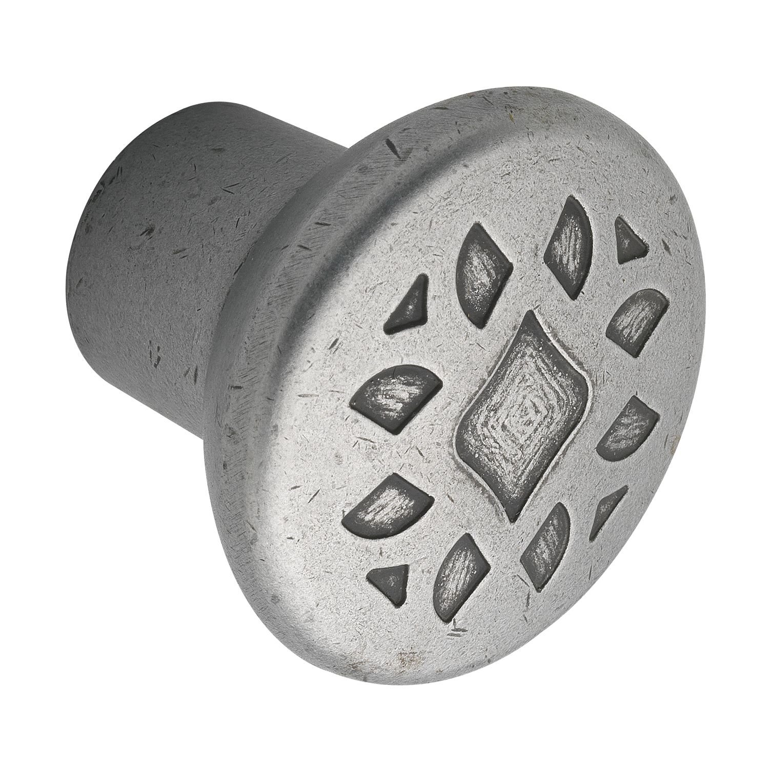 OBF Grimme Djerba 73 7075 22 Furniture Knob Diameter 35 mm Tin-Plated Round Flattened Depth 29 mm Furniture Knob ZN