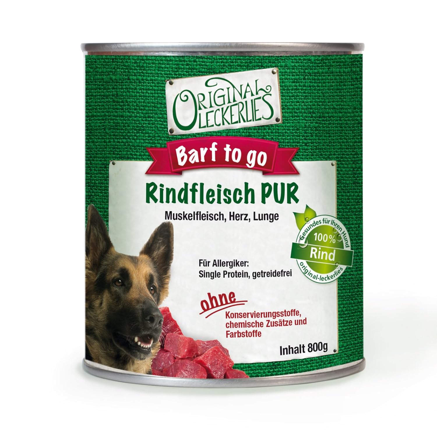 Original-Leckerlies: Rind PUR, 6 x 800g, 100% Muskelfleisch und Innereien, ohne Brühe oder ...