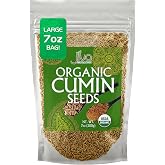 Jiva USDA Organic Cumin Seeds Whole 7oz - Packaged in Resealable Bag