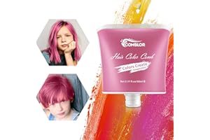 Temporary Hair Dye for Dark & Light Hair, Comblor Pink Hair Chalk for Girls, Temporary Hair Color for Kids, Halloween Christm