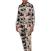 G-Style USA Men's Jungle Tiger G Stripe Track Suit Set ST808 - Black - 5X-Large