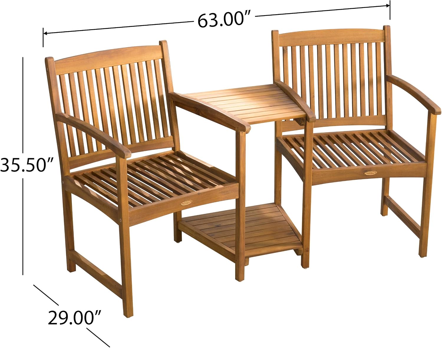 Outdoor Patio Furniture Adjoining Chairs Table Two Seater Bench Amazon Co Uk Garden Outdoors