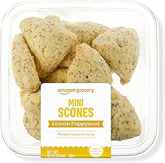 Amazon Grocery, Lemon Poppyseed Mini Scones, 10 Oz, Frozen (Previously Fresh Brand, Packaging May Vary)